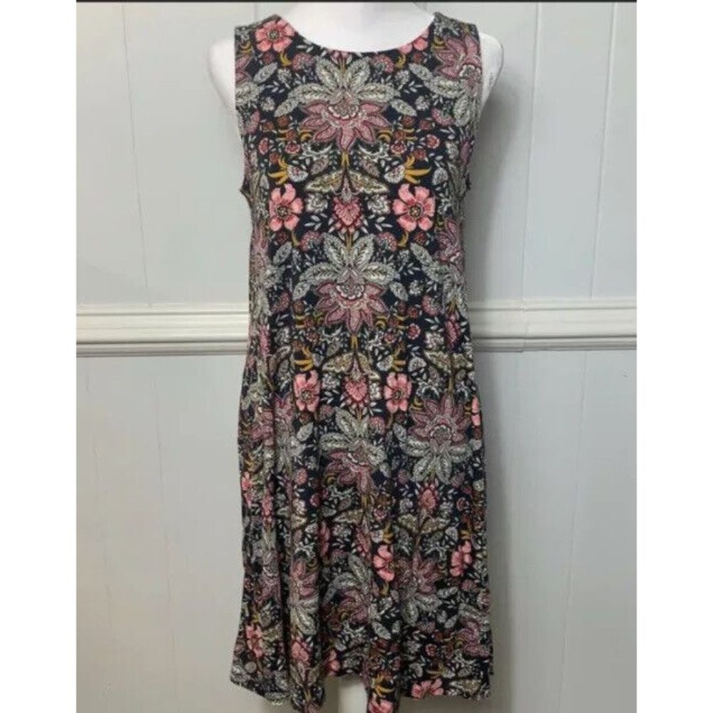 Loft Size S Casual Dress Multi Color